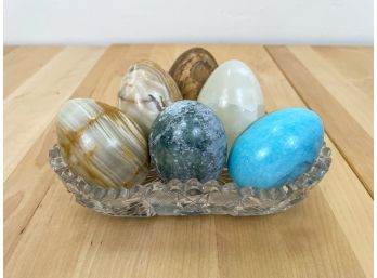 Collection Of Decorative Stone Eggs