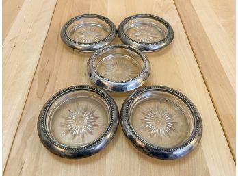Collection Of Antique Glass Coasters By Wes Blackinton And Frank M Whiting