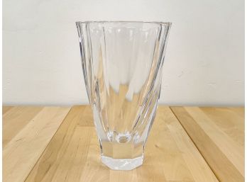 Orrefors Twist Cut Glass Vase
