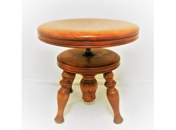Very Clean Antique Victorian Childs Adjustable Piano Stool