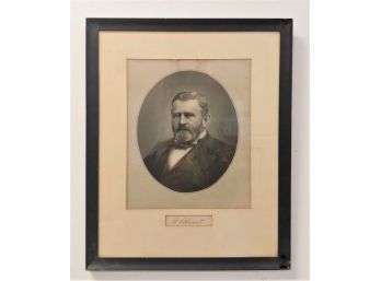Ulysses S. Grant Cut Signature With 19thc Engraving