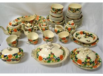 82 Pieces Of Titan Ware By Adams Royal Ivory, 'maytime Pattern' Made Between 1922-1930