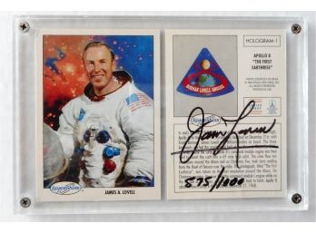 Astronaut James Lovell Signed Limited Ed Autographed Hologram 1 Apollo 8 Spaceshots Card