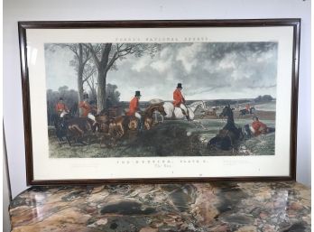 Fabulous Large Fox Hunt Print THE RUN - Engraved By J HARRIS - Original Painting By J J HERRING - Plate 3