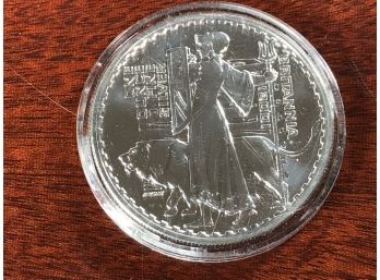 (2 Of 2) 2001 2 Pound QUEEN ELIZABETH Britannia Coin - One Ounce Fine Silver - Still Sealed - Very Nice Coin