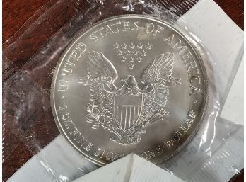 Sealed 2004 One Dollar Silver Eagle One Ounce Fine Silver Coin  - Uncirculated - Plastic Never Opened