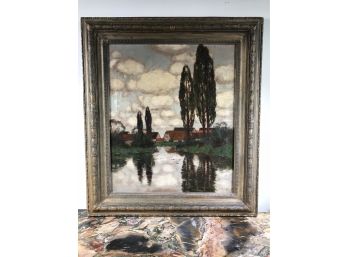 Amazing Large Antique Oil On Canvas By Listed Artist CARL KUSTNER (1861-1934) Big One 32' X 36' Beautiful !