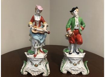 Set Of Decorative Figurines Made In Japan - 10'H Hand Painted Detail,  Believe Porcelain