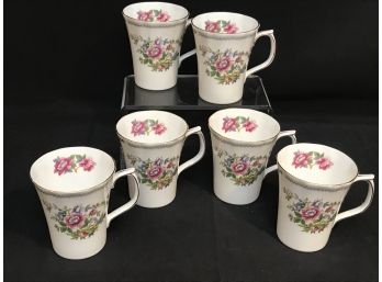 6pc Set Duchess 'Nanking' Coffee Or Tea Mugs - Made In England  NEW