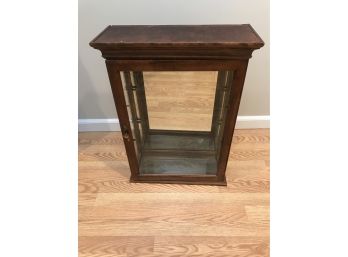 Ethan Allen Vintage Look  Medicine Chest - Wood With Glass And Mirrored Back
