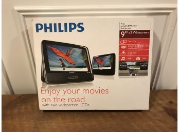 Philips Portable DVD Player Dual Screen - 9' Screen - NEW IN BOX