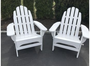 Pair Of L.L. Bean Folding Adirondack Chairs - Newly Painted