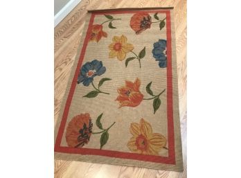 5' X 3' Floral Area Rug - Durable