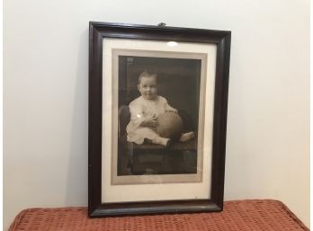 Instant Ancestor! Framed Photograph Of Infant - Circa 1920s