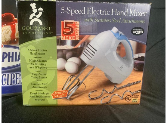 Hand Mixer And Cookbook Collection