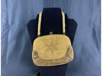RETRO - Beaded Handbag - Gold Beaded - Laregale From Korea