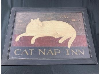 Wood Art Print 'Cat Nip Inn'