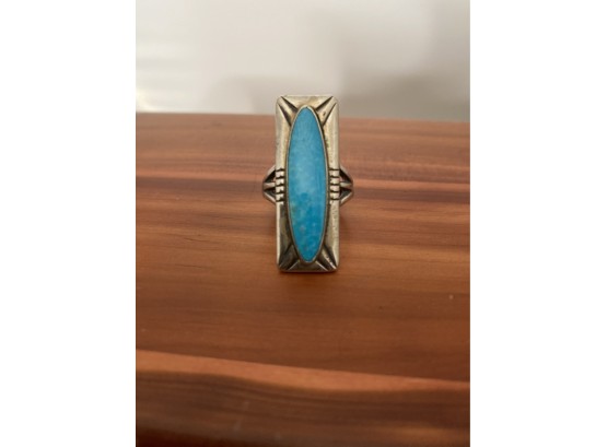 Sterling Silver & Turquoise Ladies Ring