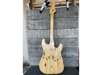 Wooden Guitar Turned Into A Clock