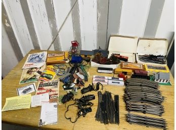 Large Misc Vintage Train Lot Including Lionel, Tyco. New Old Stock Train Cars, Switch Controls, Tracks & More