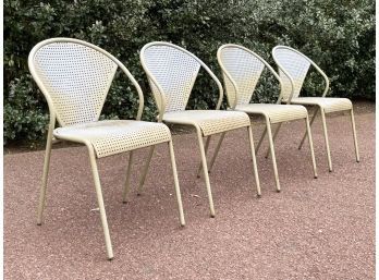A Set Of 4 Modern Metal Side Chairs