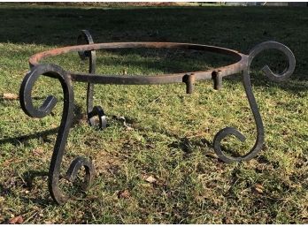 A Wrought Iron Firepit Base