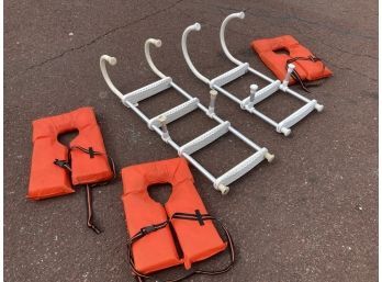 Aluminum Boat Ladders And Life Jackets