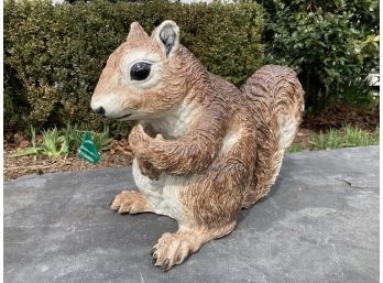 A Vintage Cast Earthenware Oversize Squirrel