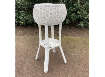 A Wicker Plant Stand