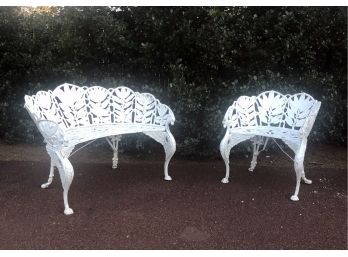 A Vintage French Cast Aluminum Garden Bench And Seat With Gorgeous Griffin Form Legs