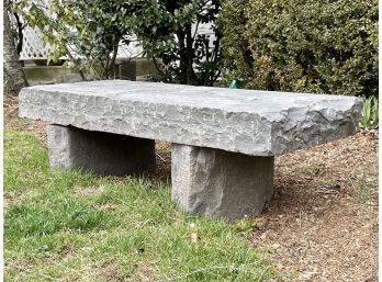 A Carved Granite Bench