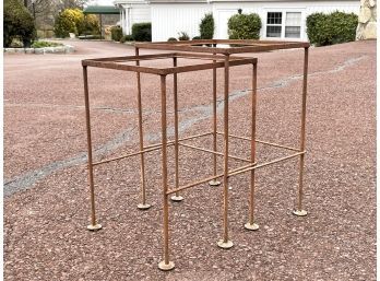 A Pair Of Vintage Wrought Iron Nesting Tables