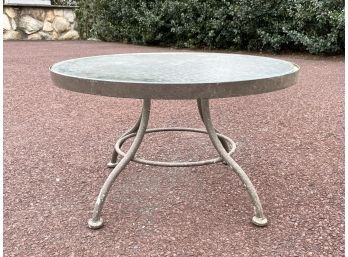 A Vintage Outdoor Glass Top Coffee Table