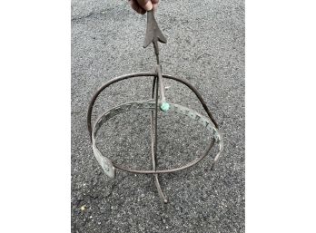 A Bent Copper Armillary Sundial
