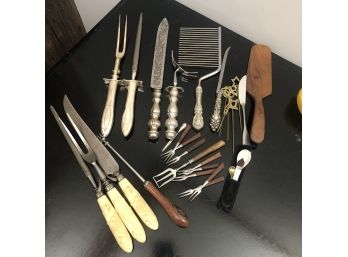 A Collection Of Cutlery Antique, Vintage - Some Sterling