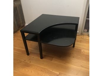 A 2 Tier Black Square Coffee Table - 1980s - 35x23