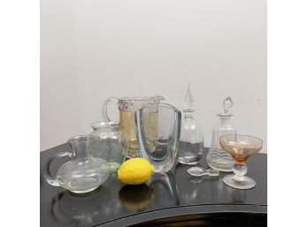 An Assortment Of Glass And Crystal Including Stromburg