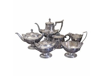 Antique Plymouth- Coffee Tea Service 5 Pc Gorham Sterling Silver
