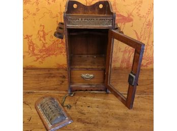 An Antique Pipe Display Box With Tobacco Drawer