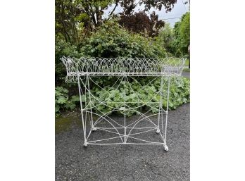 A Victorian Style Wire Plant Stand 39x28
