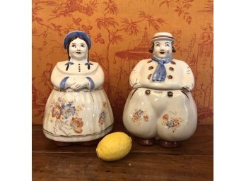 Shawnee Dutch Couple Cookie Jars, Vintage Cookie Jars Circa 1940s