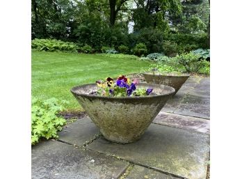 Cast Concrete Planters With Really Nice Age