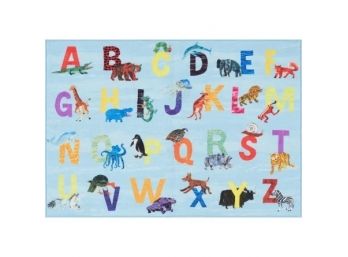 An Eric Carle Children's Polyester Rug - Rectangle 6'6' X 9'5'