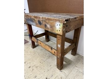 A Solid Workbench With Vice - 54x28x36