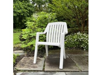 A Set Of 8 Good Quality Plastic Stacking Garden Chairs - Patio Creations