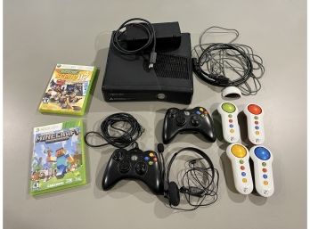 Used Xbox 360 S Console, Controllers, And Games Bundle