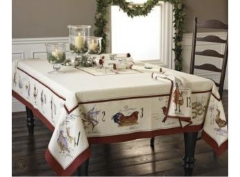 Williams Senoma '12 Days Of Christmas' Tablecloth