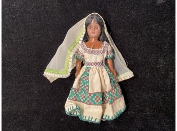 Doll In Handmade Native Costume