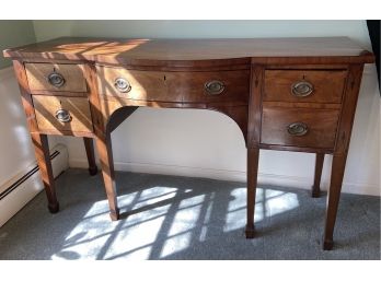 Antique Bow Front Buffet With Four Drawers