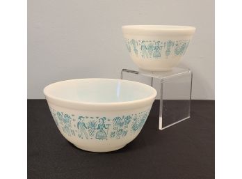 Set Of 2 Vintage Pyrex Butterprint Bowls